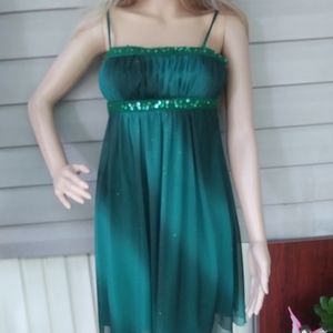 Jodi Kristopher Green Mini Dress 